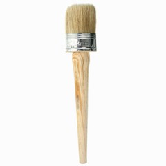 3Pcs 50mm Round Bristle Wooden Handle Chalk Oil Paint Painting Wax Brush Tool