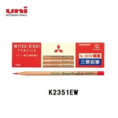 Uni Recycled Pencils No.2351EW Vermilion Color 1 dozen K2351EW