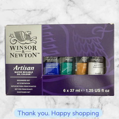 Winsor & Newton Artisan Water Mixable Oil Colour Beginners Set Six 37ml Tubess