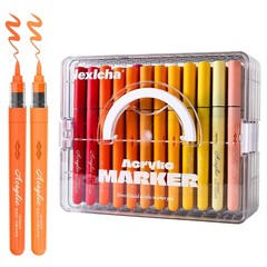 48 Colors Acrylic Markers Pens with Portable Storage Case, Paint Markers for …