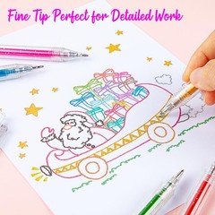 36 Colors Glitter Gel Pens – Smooth & Sparkly Colored Pens for Journaling, Dr…