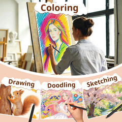 Stocking Stuffers for Kids Teens, Art Supplies 12 Rainbow Colored Pencils for Ki