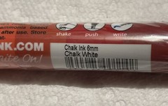 Chalk Ink Wet Wipe Markers, 6mm Chalk White – New – Still Sealed