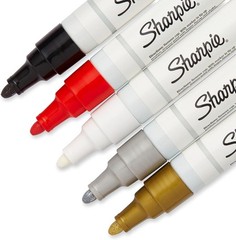 Vibrant Oil-Based Paint Markers – 5 Colors, Medium Point for Rock Painting