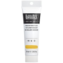 Professional Heavy Body Acrylic Paint 2-oz 59ml Tube Iridescent Bright Gold