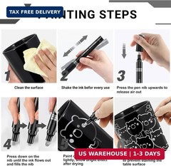 3Pcs Silver Liquid Mirror Chrome Markers, Permanent Reflective Metallic Chrome P