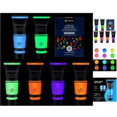 Vibrant Glow in the Dark Paint – 6 Colors, 120 ml Ideal for Creative Projects