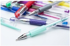 Gel Pen, Glitter Silver – Ballpoint – Non-Smear + Quick Dry – Writing, Drawing