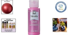 2 Oz Rose Shimmer Metallic Paint – High-Quality Non-Toxic for Smooth Application