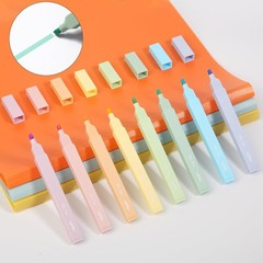 Aesthetic No Bleed Pastel Highlighters 8 Pack with Chisel Tip for Bright Notes