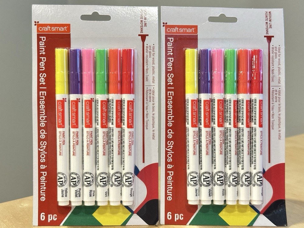 Craft Smart Paint Pen Set Of 6 Medium Line Pair Of 2 Free Shipping