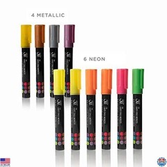 Liquid Chalk Markers – Reversible Chisel & Round Tip – 48 Multi Color Set