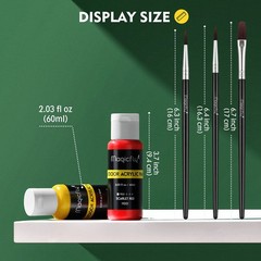 Magicfly Outdoor Acrylic Paint, Set of 30 Colors/Tubes (60 ml, 2 oz.) with St…