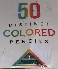 ARTLICIOUS 50 Distinct Colored Pencils & Metal Sharpener Brand New