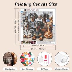 Dogs Diamond Art Kits for Adults, Diamond Painting Kits for Beginners – DIY