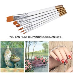 6Pcs Art Painting Brushes Set Acrylic Oil Watercolor Artist Paint Brushes Dulcet