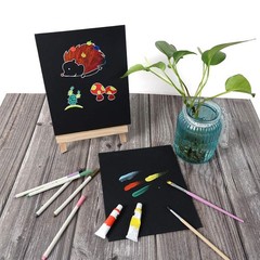 Black Canvases for Painting, Canvas Panels 8×10 inch, Pack of 14, 100% Cotton…