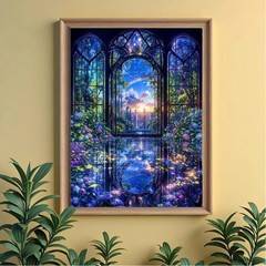 Flower Diamond Art Kits for Adults Beginners, 5D DIY Cityscape Diamond Painting