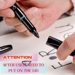 12 Pack Fine Tip Permanent Black Markers – Non-Toxic and Waterproof Creativity