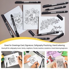Calligraphy Pens, 9 Size Calligraphy Pens for Writing, Brush Pen Calligraphy …