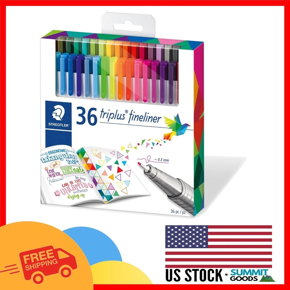 Durable 36 Assorted Fineliner Pens – Dry Safe, Extra Fine for Artists & Students