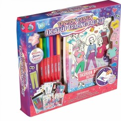 Create N’ Style Fashion Design Light Up Tracing Pad Kit, Stickers and Stencils