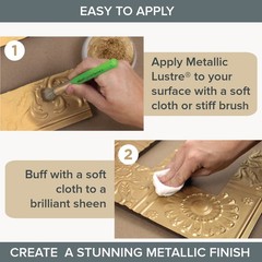ML02C-28 Metallic Lustre Wax, 1-Ounce, Gold Rush