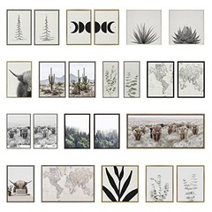 Sylvie Just Breathe Horizontal BW Framed Canvas Wall Art 18L” x 24W” Natural