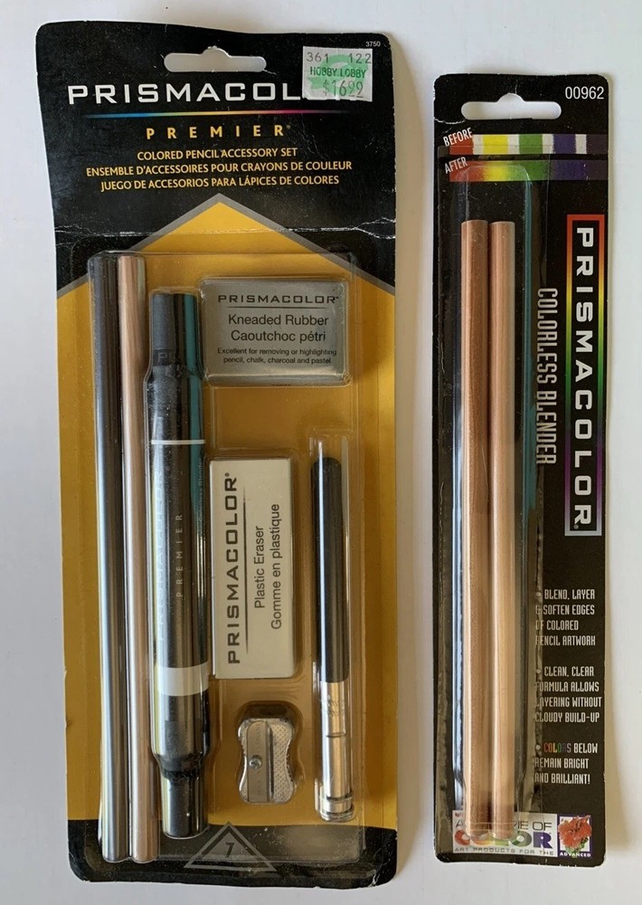 Prismacolor Premier Colored Pencil Accessory Set 7pcs w/ BONUS Colorless Blender
