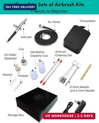 Gocheer Airbrush Kit with Air Compressor, 40 48 PSI High Pressure Air Brush Non-