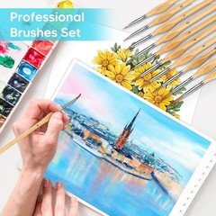 Miniature Paint Brushes, 10PC Fine Detail Paint Brush Set, Small Painting Brushe