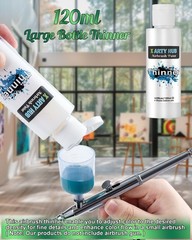 Airbrush Paint – 42 Colors with 4.05 Fl Oz Thinner, Iridescent, Neon and Meta…