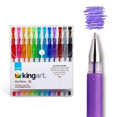 Glitter Rollerball Gel 12 Count (Pack of 1), Assorted Colors