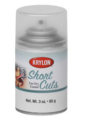 Krylon Short Cuts Fast Dry Enamel Gloss Spray Paint, Clear, 3 Oz.