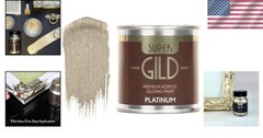 Super GILD Platinum Acrylic Paint – High Pigment Metallic Enamel, 125ml, Mult…