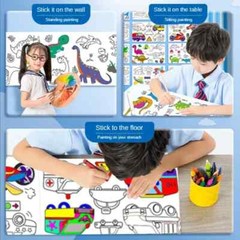 Sticky Coloring Paper Roll for Kids – Fun and Creative Drawing Roll for Coloring