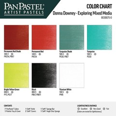 Artist Pastels by GOLDEN, Exploring Mixed Media I – Donna Downey Set, 7 Color…