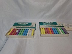 2 Boxes VTG Binney & Smith Kleerwae Colored Dustless Chalk