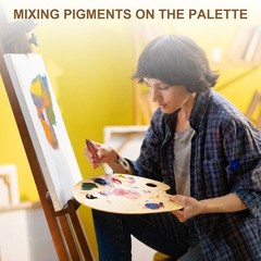 Palette Knife Painting, 8.3″ Stainless Steel, Mahogany Finish(Long Strip)