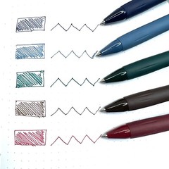 5 PC Gel Pen Sets Retractable Smooth Writing Pens .5mm