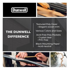 Dunwell 9×12 Art Portfolio Binder, Black Mounting 9×12″ w/ BLK Paper,