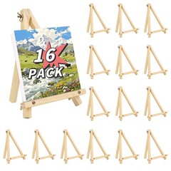 16 Pack 9 Inch Easel for Painting, Wooden Easel Stand Canvas Stand for Sign T…