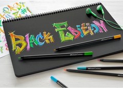 Black Edition Colored Pencils Classic Easter Basket Stuffer Art Set