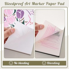 Heavyweight Marker Drawing Paper Pad 40 Sheets 120gsm for Artists and Beginners