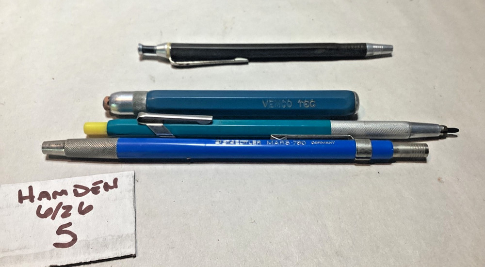 Vintage pencil lot Berol Turquoise Staedtler Mars 780 Vemco Tec