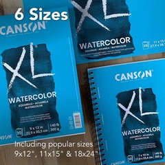Durable XL Watercolor Paper Pad, 7×10 – 30 Sheet Cold Press, Acid-Free Quality
