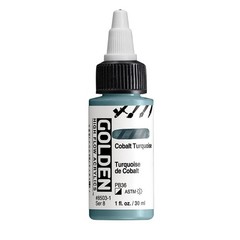Cobalt Turquoise High Flow Acrylics 1 fl oz Bottle Professional Paint