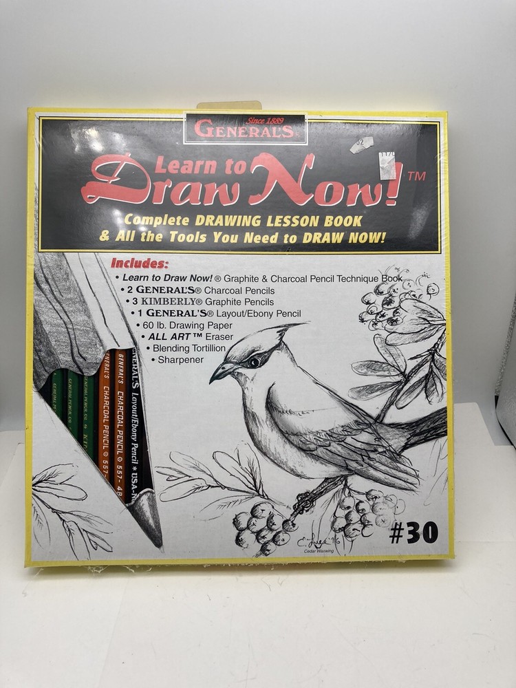 GENERAL’S “Learn to Draw Now!” Kit #30 New Unopened With Pencils