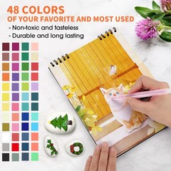 Acrylic Paint Pens Markers,48 Colors Waterproof Paint Pens for Rock Painting,…