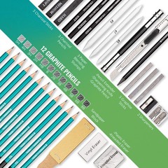 Norberg & Linden XL Drawing Set – Sketching, Graphite and Large, Blue